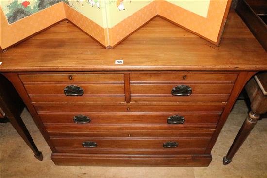 Edwardian walnut chest of drawers (formerly a dressing table)